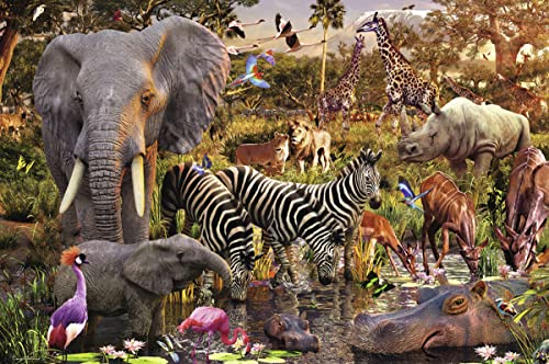 ジグソーバズル 海外製 3000ピース アフリカの動物 サイズ約121x80センチ ペット・動物 Ravensburger｜angelica