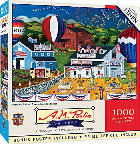 謎謎 海外製 アメリカ合衆国 貨物輸送無料 1000 Piece Jigsaw Puzzle For Adult Family Or Kids Stars And Stripes By Masterpieces 19 25 X26 75 Family Owned American Puzzle Companyジグソーパズル 海外製 アメリカ Blackfishmarine Com