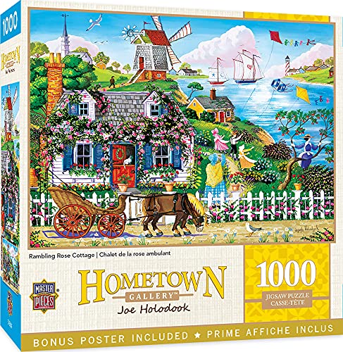 ジグゾーパズル 海外製 貨物輸送無料 1000 Piece Jigsaw Puzzle For Adult Family Or Kids Rambling Rose Cottage By Masterpieces 19 25 X 26 75 Family Owned American Puzzle Companyジグソーパズル 海外製 アメリカ Blackfishmarine Com