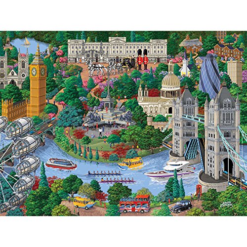 ジグソーパズル 海外製 アメリカ Bits and Pieces ? London City View Jigsaw Puzzle for Adults ? England Cityscape by Artist Joseph Burgess ? Random Cut Puzzle (1000 Piece Puzzle 20" x 27")ジグソーパズル 海外製 アメリカ|angelica