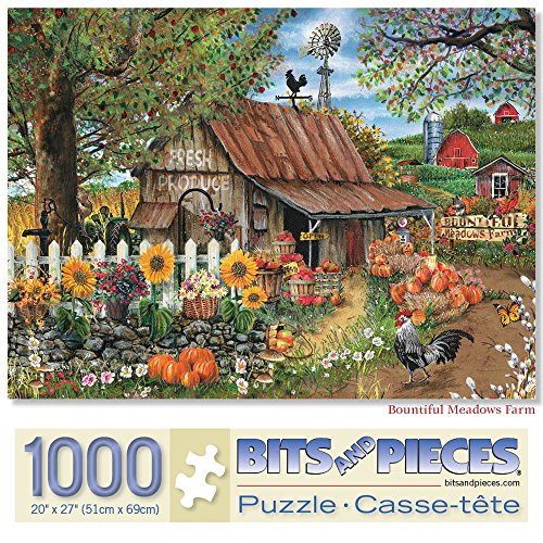 ジグソーパズル 海外製 アメリカ Bits and Pieces ? 1000 Piece Jigsaw Puzzle for Adults ? Bountiful Meadows Farm - Sunflowers, Pumpkins, Farm Jigsaw Puzzle by Artist Thomas Wood, Completed Puzzle Size: 20" x 27"ジグソーパズル 海外製 アメリカ｜angelica 12,874円