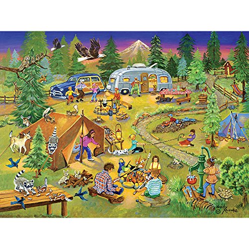 ジグソーパズル 海外製 アメリカ Bits and Pieces ? Large 500 Piece Jigsaw Puzzle for Adults ? &lsquo;Camping with Grandma and Gramps&rsquo; Jigsaw Puzzle by Artist Sandy Rusinko, Completed Puzzle Size: 18" x 24"ジグソーパズル 海外製 アメリカ｜angelica