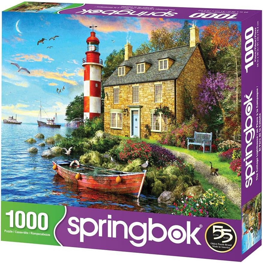 パズル 海外製 米国 送料無料 Springbok S 1000 Piece Jigsaw Puzzle The Cottage Lighthouse Made In Usaジグソーパズル 海外製 アメリカ Filmmakers Pro Br