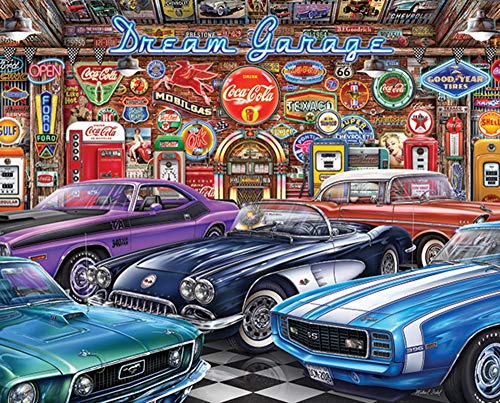 ジグソーパズル 海外製 アメリカ Springbok - Dream Garage - 1000 Piece Jigsaw Puzzle with classic muscle carsジグソーパズル 海外製 アメリカ｜angelica