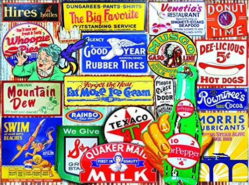 ジグソーバズル 海外製 500ピース クラシックサイン サイズ約46&times;60センチ 絵画・アート White Mountain Puzzles｜angelica