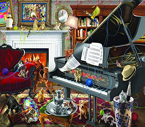 ジグソーパズル 海外製 アメリカ SUNSOUT INC - Has Anyone seen My Yarn - 300 pc Jigsaw Puzzle by Artist: Bigelow Illustrations - Finished Size 21" x 24" - MPN# 31584ジグソーパズル 海外製 アメリカ｜angelica 11,368円