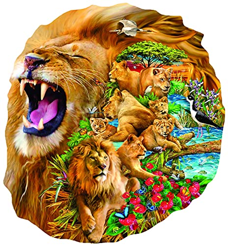 ジグソーパズル 海外製 アメリカ SUNSOUT INC - Lion Family - 600 pc Special Shape Jigsaw Puzzle by Artist: Lori Schory - Finished Size 25" x 27" - MPN# 97010ジグソーパズル 海外製 アメリカ|angelica