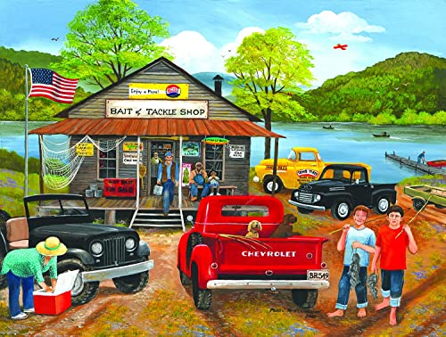 ジグソーパズル 海外製 アメリカ SUNSOUT INC - Bait Tackle Shop - 300 pc Jigsaw Puzzle by Artist: Peggy Myrick Knight - Finished Size 18" x 24" - MPN# 22140ジグソーパズル 海外製 アメリカ|angelica