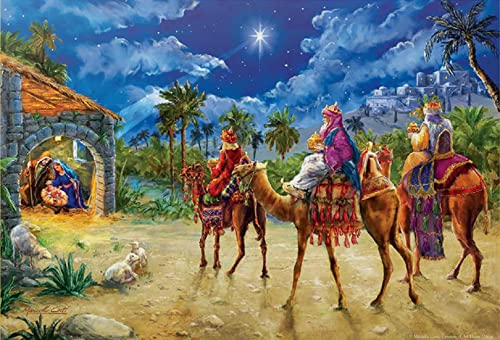 ジグソーパズル 海外製 アメリカ SUNSOUT INC - Journey of the Magi - 550 pc Jigsaw Puzzle by Artist: Marcello Corti - Finished Size 15" x 24" Christmas - MPN# 60602ジグソーパズル 海外製 アメリカ｜angelica