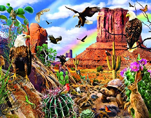 ジグソーパズル 海外製 アメリカ SUNSOUT INC - Desert Eagles - 1000 pc Jigsaw Puzzle by Artist: Lori Schory - Finished Size 20" x 27" - MPN# 35156ジグソーパズル 海外製 アメリカ|angelica