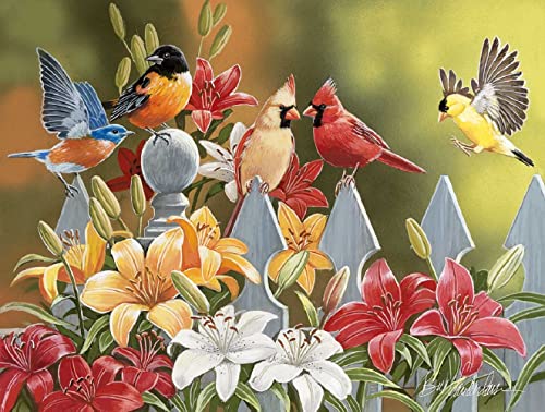 ジグソーパズル 海外製 アメリカ Birds on a Fence 300 pc Jigsaw Puzzle by SUNSOUT INCジグソーパズル 海外製 アメリカ