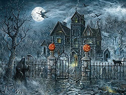 ジグソーパズル 海外製 アメリカ SUNSOUT INC - Uninvited Guest - 500 pc Jigsaw Puzzle by Artist: Jeff Tift - Finished Size 18" x 24" Halloween - MPN# 36538ジグソーパズル 海外製 アメリカ｜angelica