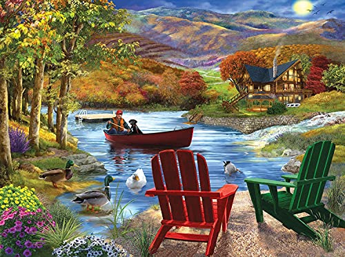 ジグソーパズル 海外製 アメリカ SUNSOUT INC - Lake Life - 1000 pc Jigsaw Puzzle by Artist: Bigelow Illustrations - Finished Size 20" x 27" - MPN# 31504ジグソーパズル 海外製 アメリカ|angelica