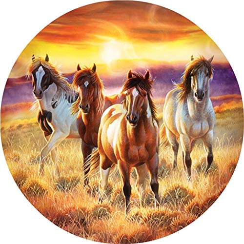 ジグソーパズル 海外製 アメリカ SUNSOUT INC - Running in the Sun - 500 pc Round Jigsaw Puzzle by Artist: Cynthie Fisher - Finished Size 19.5" rd - MPN# 70997ジグソーパズル 海外製 アメリカ|angelica