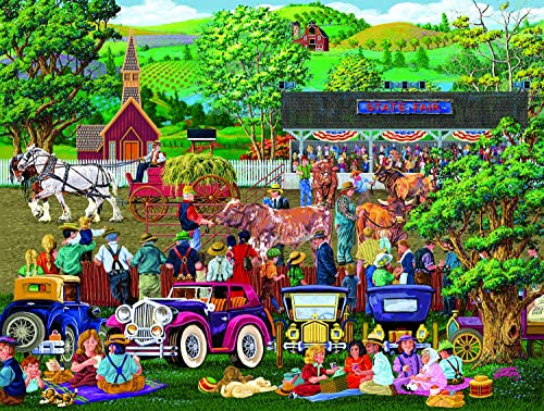 ジグソーパズル 海外製 アメリカ SUNSOUT INC - State Fair Picnics - 300 pc Jigsaw Puzzle by Artist: Joseph Burgess - Finished Size 18" x 24" - MPN# 38724ジグソーパズル 海外製 アメリカ｜angelica