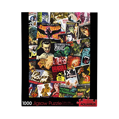 ジグソーパズル 海外製 アメリカ AQUARIUS Hammer Classic Horror Movies Collage (1000 Piece Jigsaw Puzzle) - Glare Free - Precision Fit - Virtually No Puzzle Dust-Officially Licensed Hammer Merchandise & Collectibles-20 x ジグソーパズル 海外製 アメリカ|angelica