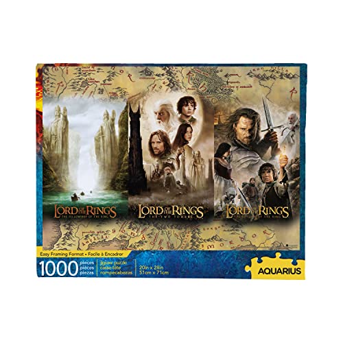 ジグソーパズル 海外製 アメリカ AQUARIUS Lord of the Rings 1000 Piece Jigsaw Puzzle for Adults - Movie Triptych LOTR Merchandise 20"x28" Tolkien Collectible Giftジグソーパズル 海外製 アメリカ|angelica