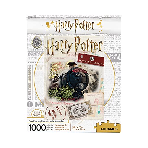 ジグソーパズル 海外製 アメリカ AQUARIUS Harry Potter Puzzle Hogwarts Express Train Ticket (1000 Piece Jigsaw Puzzle) - Officially Licensed Harry Potter Merchandise & Collectibles - Glare Free - Virtually No Puzzle Dust ジグソーパズル 海外製 アメリカ｜angelica