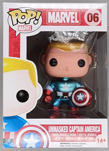 ファンコ FUNKO フィギュア 人形 アメリカ直輸入 Funko POP Vinyl Comikaze Exclusive 2014 Unmasked Captain America Figureファンコ FUNKO フィギュア 人形 アメリカ直輸入｜angelica