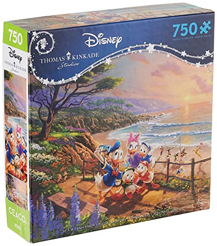 ジグソーパズル 海外製 アメリカ Ceaco - Thomas Kinkade - Disney Dreams Collection - A Duck of a Day - Donald and Daisy - 750 Piece Jigsaw Puzzleジグソーパズル 海外製 アメリカ｜angelica
