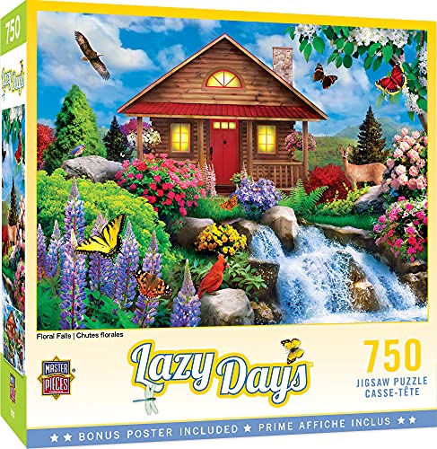 ジグソーパズル 海外製 アメリカ MasterPieces 750 Piece Jigsaw Puzzle for Adults, Family, Or Kids - Floral Falls - 18