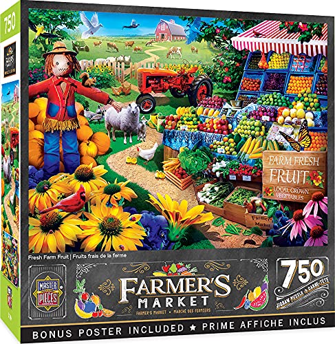 ジグソーパズル 海外製 アメリカ Masterpieces 750 Piece Jigsaw Puzzle for Adults and Family - Fresh Farm Fruit - 18"x24"ジグソーパズル 海外製 アメリカ|angelica