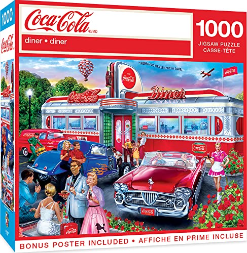 ジグソーパズル 海外製 アメリカ Masterpieces 1000 Piece Jigsaw Puzzle for Adults and Families - Coca-Cola Diner - 19.25"x26.75"ジグソーパズル 海外製 アメリカ｜angelica
