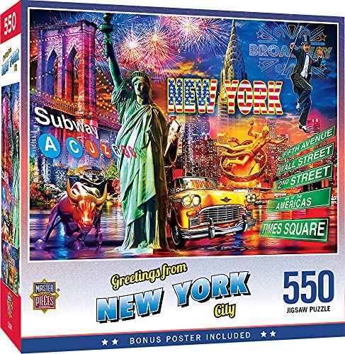 ジグソーパズル 海外製 アメリカ MasterPieces - 550 Piece Jigsaw Puzzle, New York City, Fun for Adults, Family, Kids, 18" x 24"ジグソーパズル 海外製 アメリカ|angelica