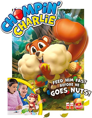 ゲーム盤力くらべ 英語 亜米利加 外国で力くらべ Chompin\u0027 Charlie Game - Feed The Squirrel Acorns and Race to Collect Them When They Scatter by Goliathゲーム盤力くらべ 英語 亜米利加 外国で力くらべ