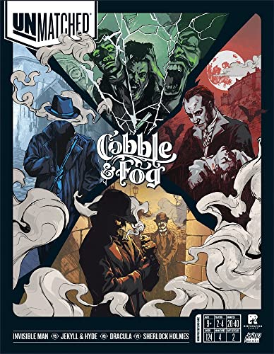 ボードゲーム 英語 アメリカ 海外ゲーム Restoration Games Unmatched Cobble & Fog - Strategy Board Game for 2 to 4 Players - Heroes Expansion with Sherlock Holmes, Dracula, Jekyll & Hyde, and Invisible Man - 20-40 Mボードゲーム 英語 アメリカ 海外ゲーム｜angelica