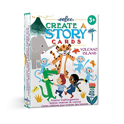 ゲーム盤競り合い 英語 亜米利加 外国で競り合い eeBoo: Volcano Island Create a Story Pre-Literacy Cards, 36 Cards with Colorful Characters, Encourages Imagination, for Ages 3 and upゲーム盤競り合い 英語 亜米利加 外国で競り合い