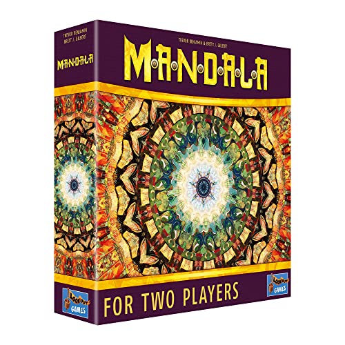 ゲーム盤力くらべ 英語 亜米利加 外国で力くらべ Mandala Board Game | Challenging Two-Player Game with Beautiful Abstract Art | Strategy Board Game for Adults and Kids | Ages 10+ | 2 Players | Average Playtime 30 Minutes | ゲーム盤力くらべ 英語 亜米利加 外国で力くらべ