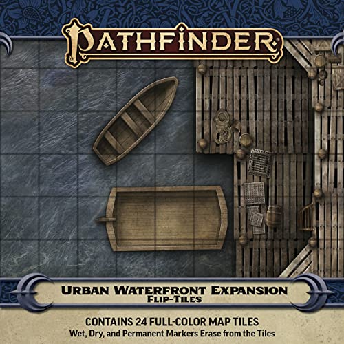 ゲーム盤競り合い 英語 亜米利加 外国で競り合い Paizo Pathfinder Flip-Tiles: Urban Waterfront Expansion, multiゲーム盤競り合い 英語 亜米利加 外国で競り合い