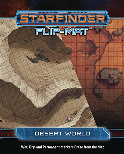 ゲーム盤競り合い 英語 亜米利加 外国で競り合い Starfinder Flip-Mat: Desert Worldゲーム盤競り合い 英語 亜米利加 外国で競り合い