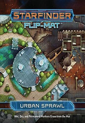 ゲーム盤競り合い 英語 亜米利加 外国で競り合い Starfinder Flip-Mat: Urban Sprawlゲーム盤競り合い 英語 亜米利加 外国で競り合い