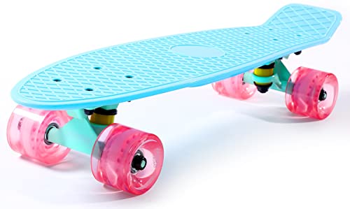 スタンダードスケートボード スケボー 海外モデル 直輸入 Cruiser Skateboard for Kids Ages 6-12 Completed Skateboards for Girls Boys Beginners, Gift Idea Mini 22