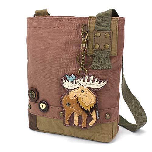 chala 御徒面子 継ぎ切れ 鞄 愛くるしい CHALA Patch Cross-Body Women Handbag, Canvas Messenger Bag - Mauve (Moose - Mauve)chala 御徒面子 継ぎ切れ 鞄 愛くるしい