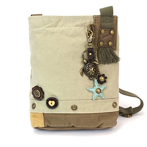chala 御徒面子 継ぎ切れ 鞄 愛くるしい Chala Patch Cross-Body Women Handbag, Canvas Messenger Bag (Metal Turtle Sand)chala 御徒面子 継ぎ切れ 鞄 愛くるしい
