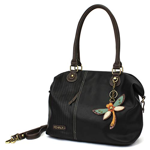 chala バッグ パッチ カバン かわいい CHALA Laser Cut Crossbody Shoulder bag Tote Bag Faux Leather Black (Leather Dragonfly)chala バッグ パッチ カバン かわいい｜angelica