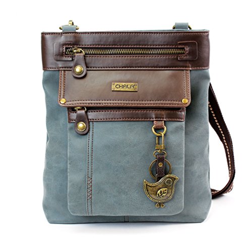 chala バッグ パッチ カバン かわいい CHALA GEMINI Crossbody Canvas Gift Messenger Bag Indigo - Chichik Birdchala バッグ パッチ カバン かわいい｜angelica
