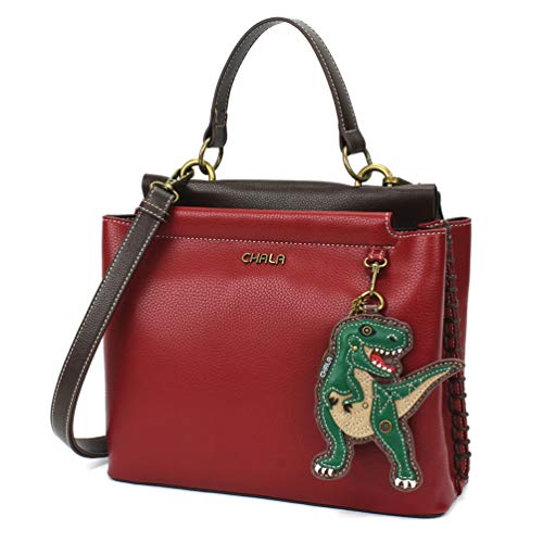 chala 御徒面子 継ぎ切れ 袋 愛くるしい CHALA Charming Satchel with Adjustable Strap - TRex - Burgundychala 御徒面子 継ぎ切れ 袋 愛くるしい