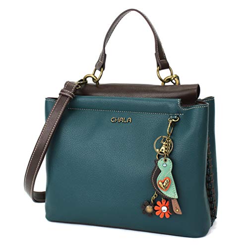 chala 御徒面子 継ぎ切れ 袋 愛くるしい CHALA Charming Satchel with Adjustable Strap - Mini Keychain Bird - Turquoisechala 御徒面子 継ぎ切れ 袋 愛くるしい