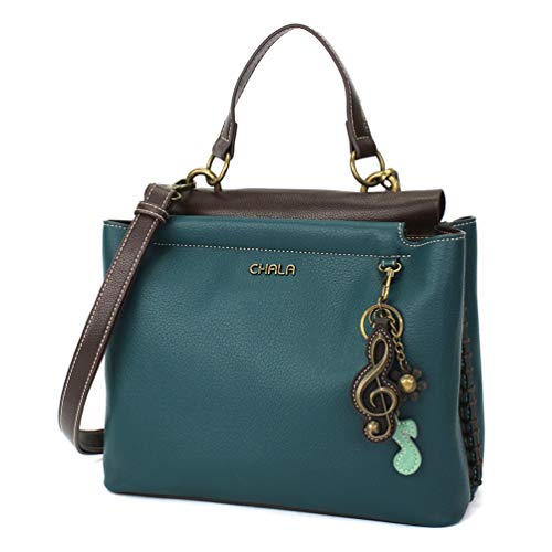 chala 御徒面子 継ぎ切れ 袋 愛くるしい CHALA Charming Satchel with Adjustable Strap - Metal Clef - Turquoisechala 御徒面子 継ぎ切れ 袋 愛くるしい