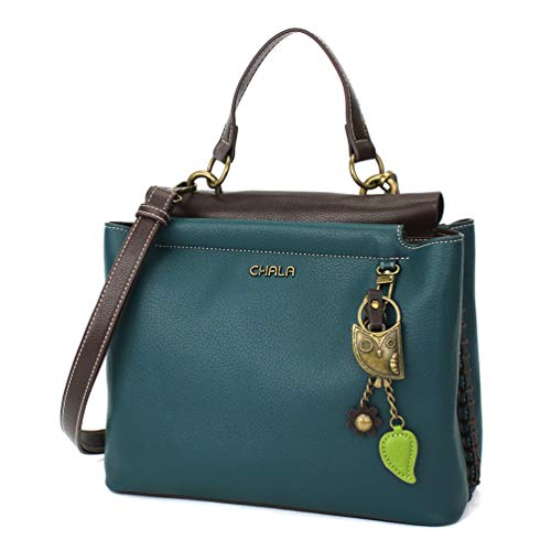 chala 御徒面子 継ぎ切れ 袋 愛くるしい CHALA Charming Satchel with Adjustable Strap - Metal Owl - Turquoisechala 御徒面子 継ぎ切れ 袋 愛くるしい