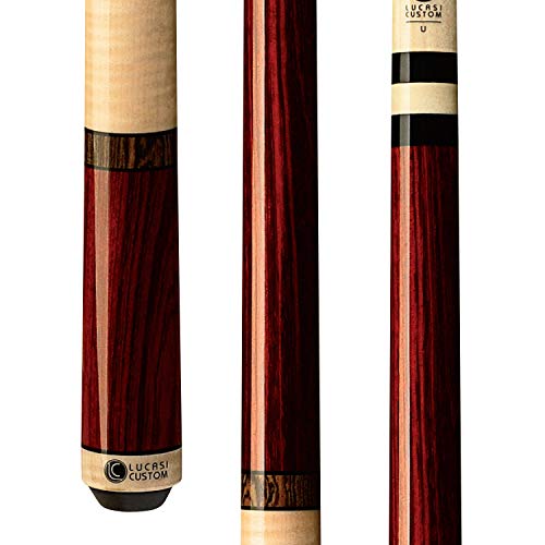 海外輸入品 ビリヤード Lucasi Custom Rengas and Curly Maple Pool Cue with Bocote Banded Rings, 19-Ounce海外輸入品 ビリヤード