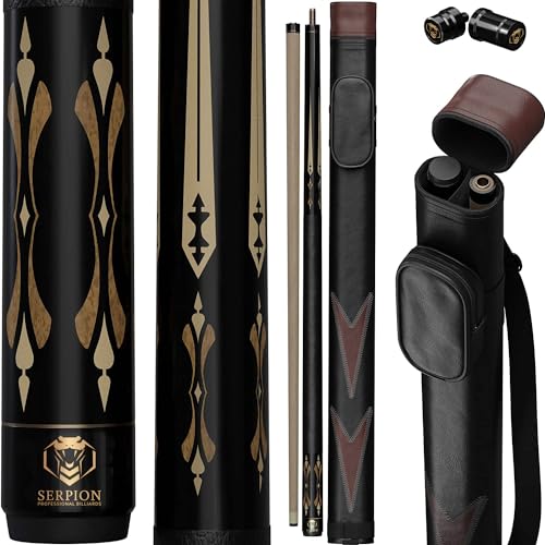 海外輸入品 ビリヤード Serpion - Pool Cue Stick 100% Canadian Maple Wood. Professional Billiard Pool Cue Stick with Hard Case and Joint Protectors海外輸入品 ビリヤード