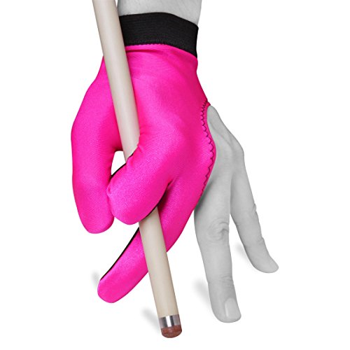 名作 着後レビューで 海外輸入品 ビリヤード Billiard Pool Cue Glove by Fortuna - Classic Two-Colored for Left Hand Pink Black Medium Large telegenetico.com telegenetico.com