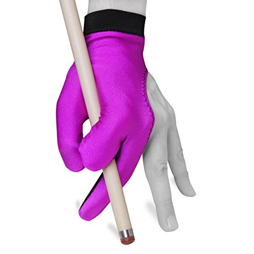 海外輸入品 ビリヤード Billiard Pool Cue Glove by Fortuna - Classic Two-Colored - for Left Hand - Purple/Black (Medium/Large)海外輸入品 ビリヤード