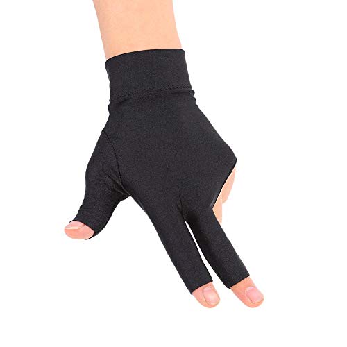 海外輸入品 ビリヤード Pool cue,Billiard Gloves, Snooker Billiard Shooter Cue Pool Gloves Left Hand Open Three Finger Spandex Gloves Adults Anti Skid Billiards Shooters Glove, Black (2pcs)海外輸入品 ビリヤード