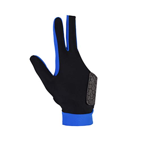 海外輸入品 ビリヤード Elastic 3 Fingers Show Gloves for Billiard Shooters Pool Snooker Cue Sport Wear on The Right or Left Hand Size L (Blue)海外輸入品 ビリヤード